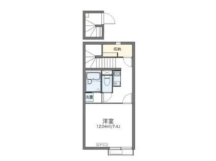 レオネクストディアベルジュII(1K/2階)の間取り写真