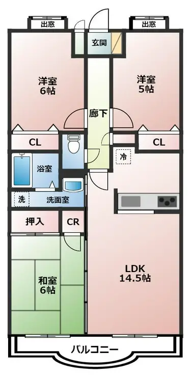 ヴィアーレ 3階階 間取り