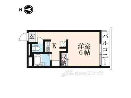 レオパレス冨田Ⅲ(1K/2階)の間取り写真