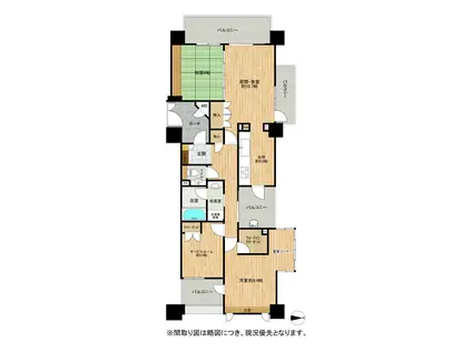 グランドメゾン古城公園(2SLDK/4階)の間取り写真