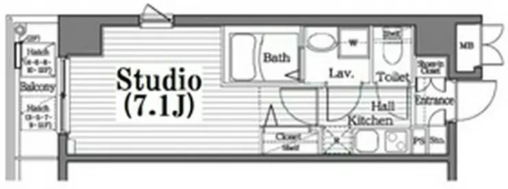 ガラ・シティ日本橋茅場町 3階階 間取り