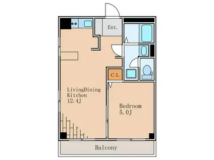 タイガーマンション白金台(1LDK/4階)の間取り写真