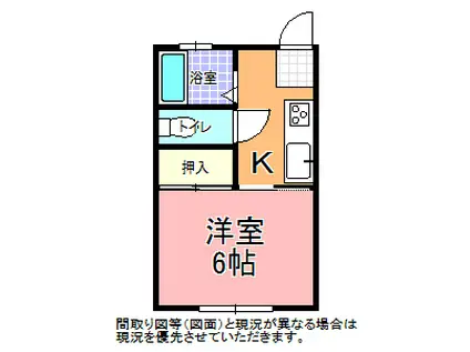 姫子ハイツ(1K/1階)の間取り写真