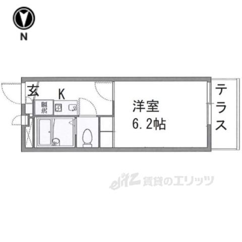レオパレスアルモニⅠ(1K/1階)の間取り写真