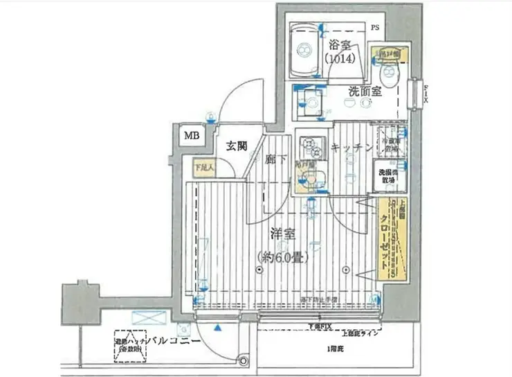 プレール・ドゥーク豊洲スクエア 3階階 間取り