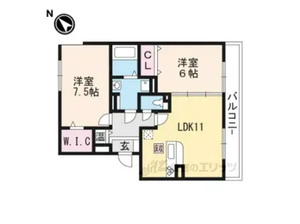 KSシャトー(2LDK/2階)の間取り写真