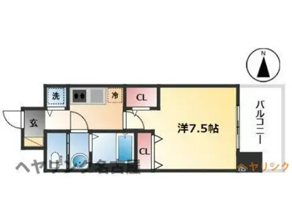 LA DOUCEUR黒川II(1K/12階)の間取り写真