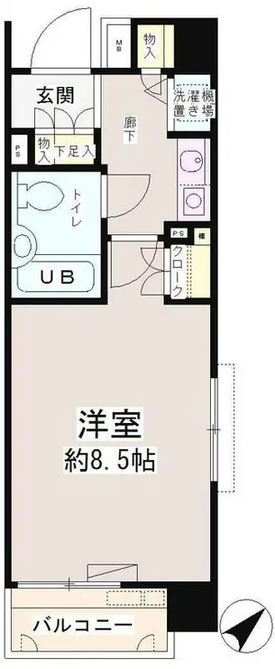 パーク・ノヴァ洗足池 5階階 間取り