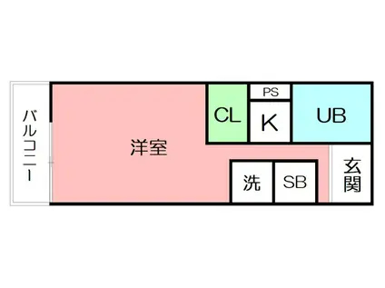 テニメントヒル(1K/2階)の間取り写真