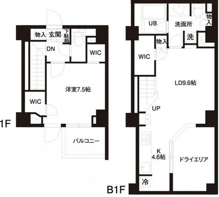 レジディア白金高輪 1階階 間取り