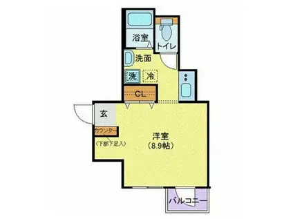 アーバイル日本橋小伝馬町(ワンルーム/4階)の間取り写真