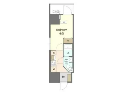 ALIVIS船橋イースト(1K/12階)の間取り写真