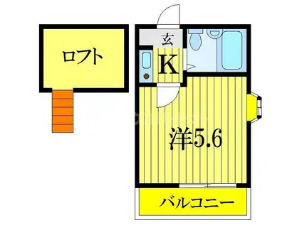 ノーリーズン八千代台北(1K/1階)の間取り写真
