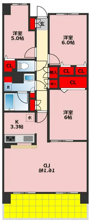 リーベスト西千葉 10階階 間取り