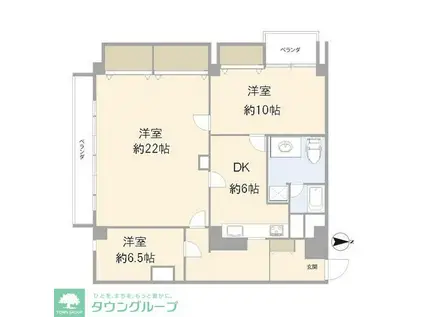 イトーピア藤沢マンション(3DK/6階)の間取り写真