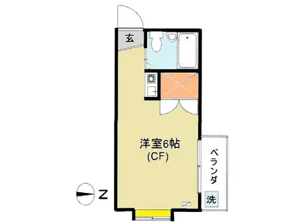 セディア赤堤(ワンルーム/2階)の間取り写真