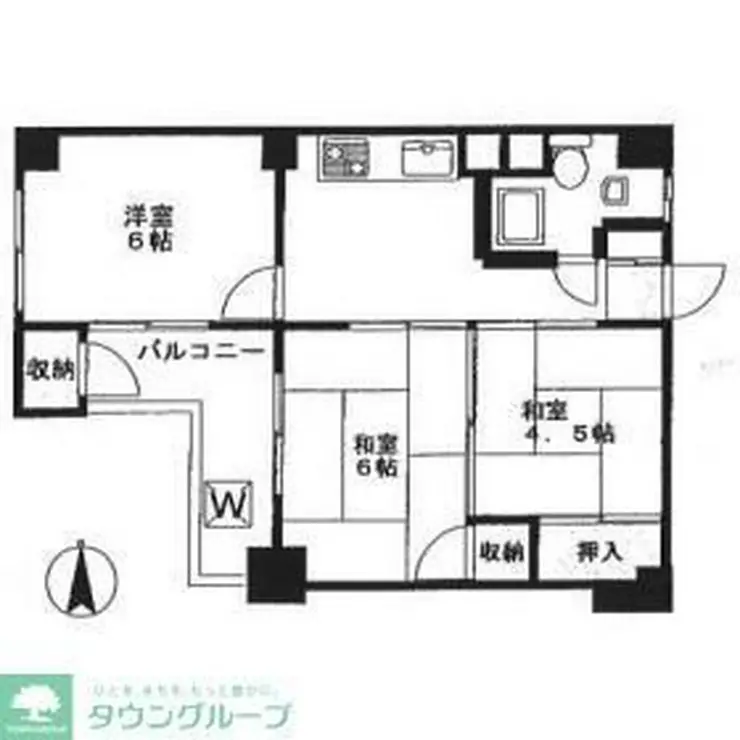 草加マンション 6階階 間取り