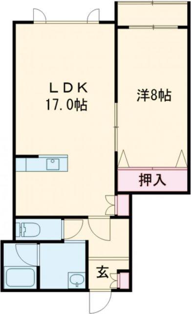 カーサクレスト(1LDK/3階)の間取り写真