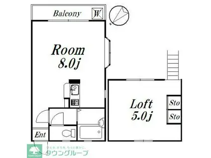 メゾン西船(ワンルーム/2階)の間取り写真