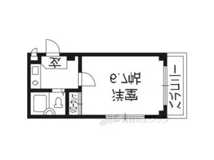 クレセント山双(1K/2階)の間取り写真