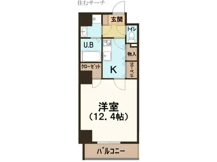 PREMIUM HILLS PLACE(ワンルーム/4階)の間取り写真