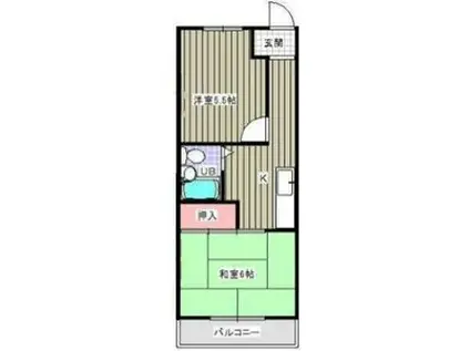 アーバン18(2K/4階)の間取り写真