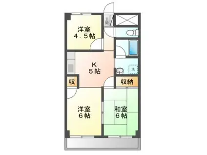 コーポ池田(3K/3階)の間取り写真