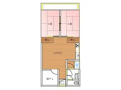 牛田コータース(2SLDK/5階)の間取り写真