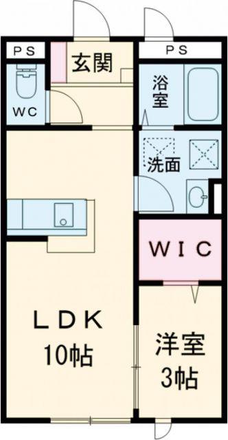 トランクライン エイト(1LDK/2階)の間取り写真