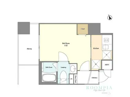 HYS 品川南大井(1K/8階)の間取り写真