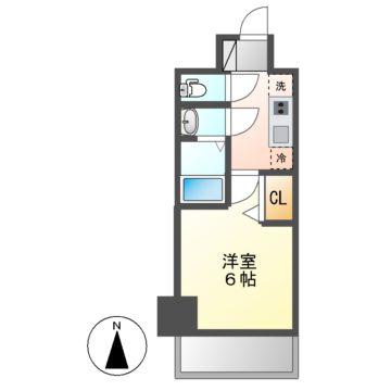 ディアレイシャス名古屋浄心(1K/12階)の間取り写真