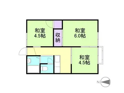 ハイツ松本(3K/1階)の間取り写真