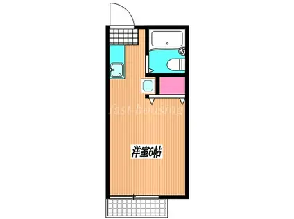 ハイムコルバン(ワンルーム/2階)の間取り写真