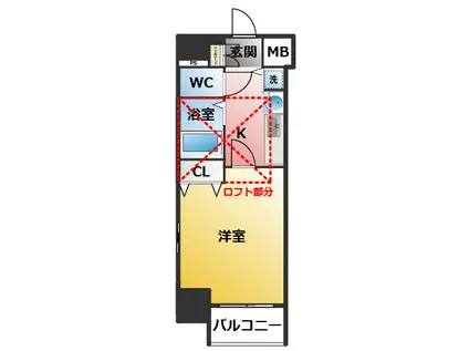 プレサンス名古屋駅前アクシス(1K/3階)の間取り写真