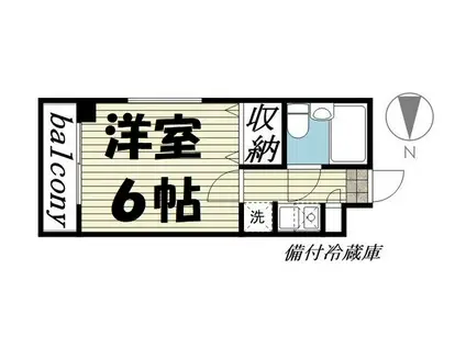 ジュネパレス越谷第13(1K/3階)の間取り写真