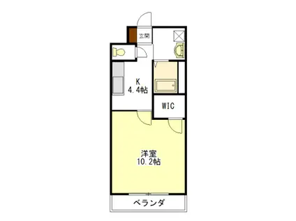 サクラ―レ(1K/1階)の間取り写真