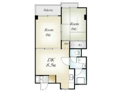 クリーンハイツ(2DK/3階)の間取り写真