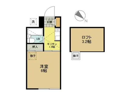 OEC相模(1K/1階)の間取り写真