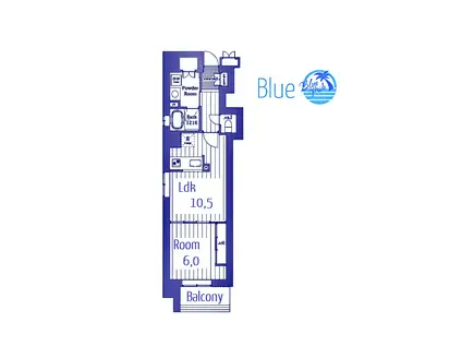 CHIEN VIVERRIN(1LDK/4階)の間取り写真