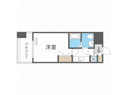 ピュアドーム箱崎ステーション(1K/6階)の間取り写真