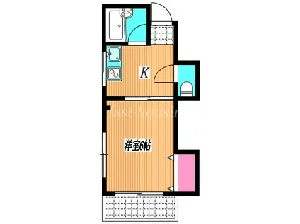 第七末廣コーポ(1K/3階)の間取り写真