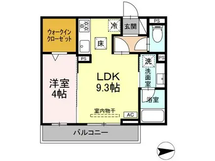 LEONE RESIDENCE(1LDK/1階)の間取り写真