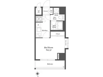 CONDE相模原(1K/7階)の間取り写真