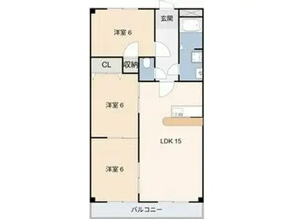 パールスクエア(3LDK/2階)の間取り写真