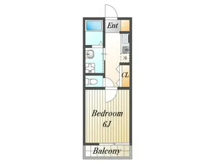 メゾンミユキII(1K/3階)の間取り写真