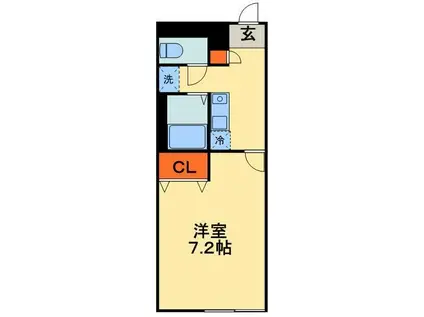 アムール エチゴ(1K/1階)の間取り写真