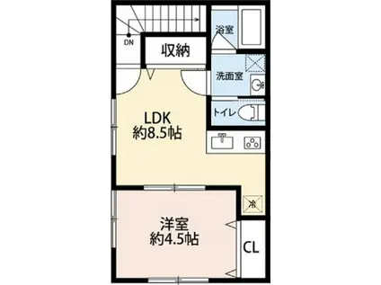 プラチナハウス熊谷(1LDK/2階)の間取り写真