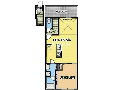 ブリリアントジェイオーワン(1LDK/2階)の間取り写真