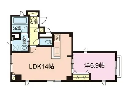 シエレトワレ(1LDK/4階)の間取り写真