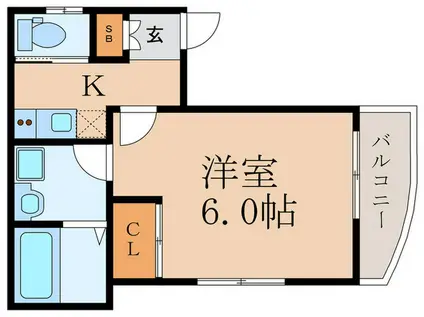 メゾン ド レポス千里丘(ワンルーム/3階)の間取り写真